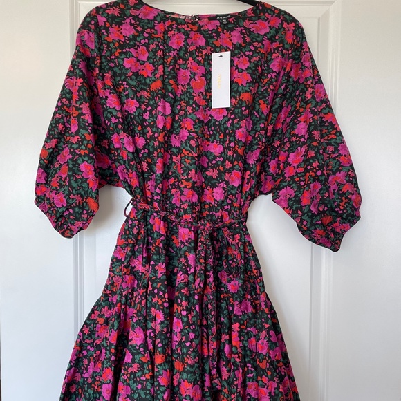 Vici NWT Floral Tie Waist Garden Party Vibes Mini Dress - Picture 2 of 5